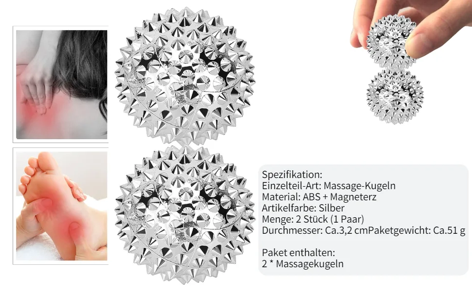 Magnetic massage ball for pain relief - Handmassageball