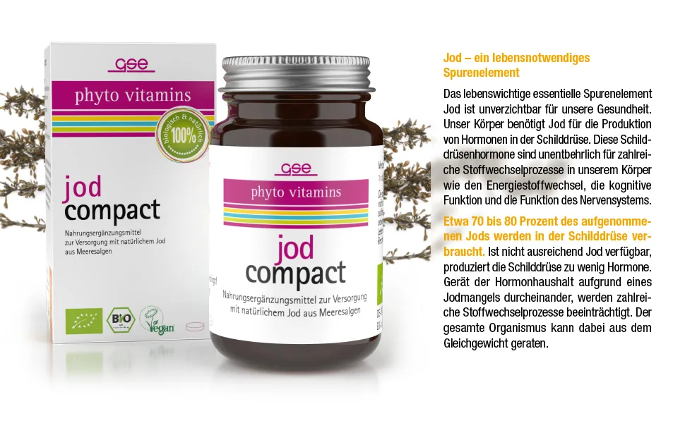 GSE Iodine Compact Tablets 100% high-dose iodine from plants no added flavors or sugar organic quality - product information 1