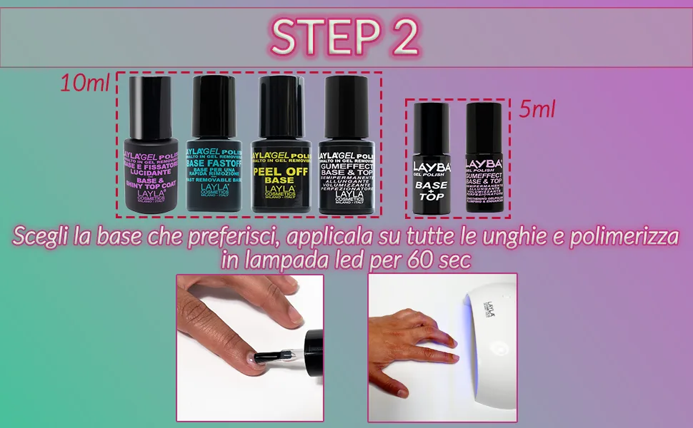 LAYLA GUMMEFFECT GEL POLISH BASE TOP 1 ml - Rahmen 3
