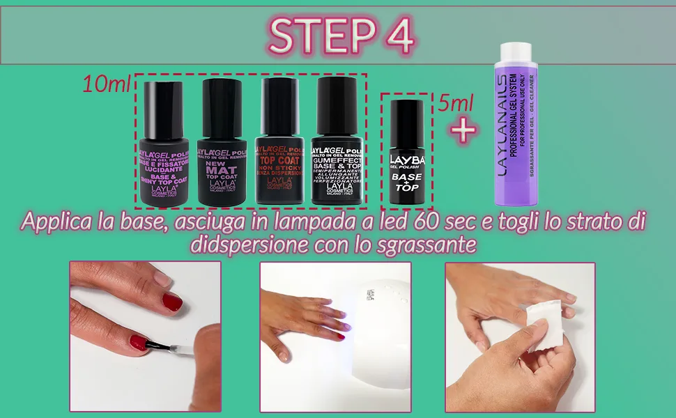 LAYLA GUMMEFFECT GEL POLISH BASE TOP 1 ml - Rahmen 5