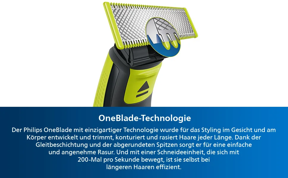 Philips OneBlade Face + Body Set with unique OneBlade technology (model QP620/50) QP620/50 Face + Body Set - product information 3