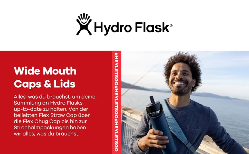 Hydro flask - straw lid for the size opening - leakage -proof - lid with honeycomb insulation -BPA & pollutant -free - dishwasher -proof - Black Straw Cap Black - Hydro Flask-wm-lid