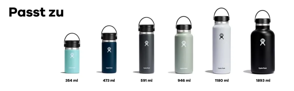 Hydro flask - straw lid for the size opening - leakage -proof - lid with honeycomb insulation -BPA & pollutant -free - dishwasher -proof - Black Straw Cap Black - Hydro Flask-wm-lid