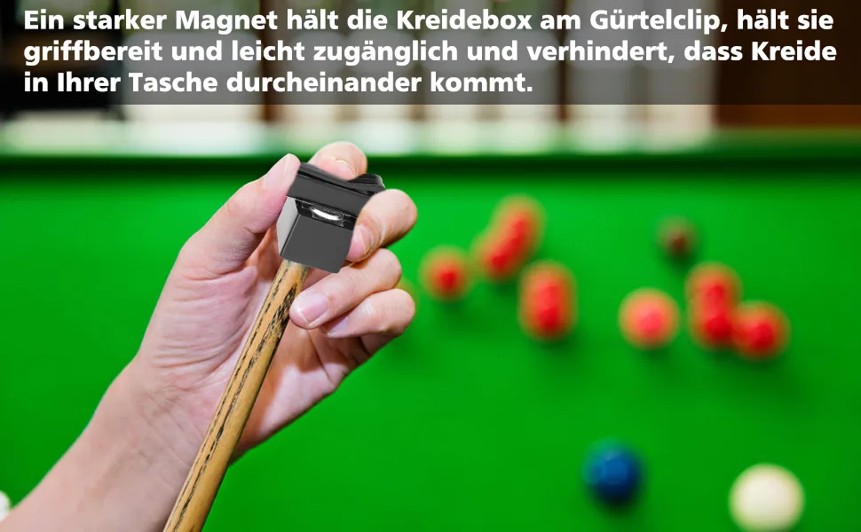Magnetic cue chalk holder for snooker pool billiard chalk. For square chalk only - snooker kreidehalter Billard Queue Kreidehalter billard kreidehalter billard magnet billard queue ha