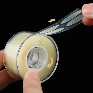1200 Pieces Invisible Double Eyelid Tape Instant Lift Double Eyelid Stickers Adhesive Tape with 2 Pieces Fork Rods Skin Color - product information 2