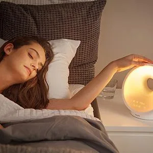 Philips Sleep & Wake-Up Light colored sunrise simulation 25 light intensity several tones and music midnight light relaxation and breathing function (model HF3651/01) without Connected functions single - product information 5
