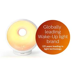 Philips Sleep & Wake-Up Light colored sunrise simulation 25 light intensity several tones and music midnight light relaxation and breathing function (model HF3651/01) without Connected functions single - product information 9