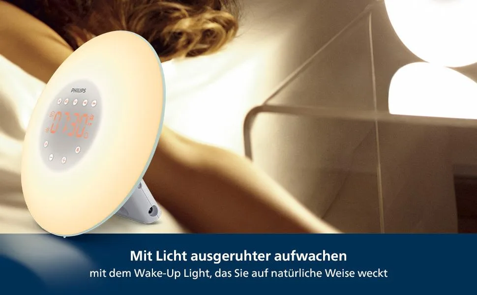 Philips HF3507/10 Wake Up Light plastic white/mint 17 x 17.9 x 10 cm - product information 2