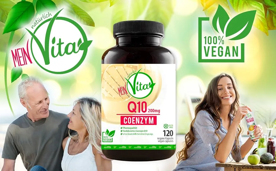 Coenzyme Q10 100% vegan extra high dose with 200mg per capsule - 120 capsules in a 4 month supply bioactive premium Q10 - product information 1