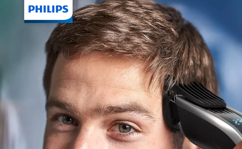 Philips Series 9000 Haschneider with 400 length settings durable Titanium blades & digital touch control (model HC9450/20) S9000 3 combs 2 ACC - product information 1