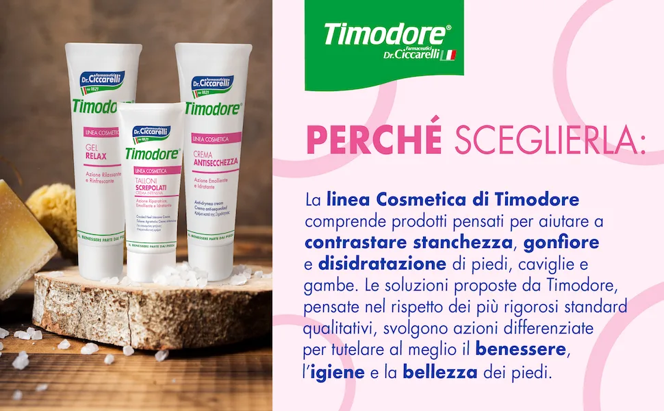 Timodore intensive heel cream with repairing nourishing and moisturizing effect effectively repairs dry heels 100% made in Italy dermatologically tested 75 ml - 2 Stk