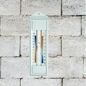 TFA Dostmann analogue maximum-minimum thermometer suitable for indoor and outdoor use weatherproof L 80 x W 32 x H 232 mm - ambiente 10.3014.02.01