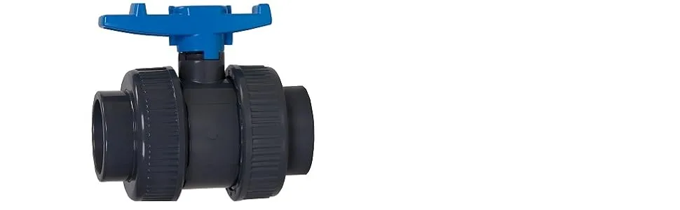 Aquaforte PVC ball valve with union on both sides "Econo-Line" adhesive connection for 63 mm (outer diameter) pipes - product information 2