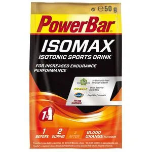 PowerBar Isomax Blood Orange Single Serve 20x50g - Isotonic Sports Drink - 5 Electrolytes + C2MAX - product information 2