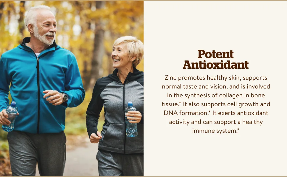 Solgar Zinc 50 mg 100 Tablets - Antioxidant Immune Support; Zinc exerts antioxidant activity and can support a healthy immune system