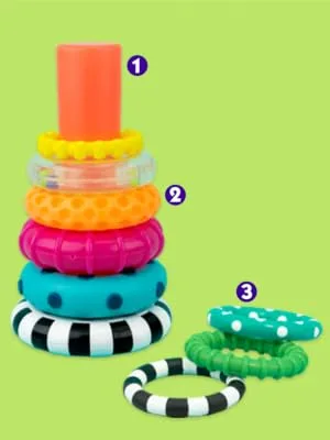 Sassy Stack of Circles Ring Stacker  10 Piece Set - Sassy Stacks of Circles Ring Stacker