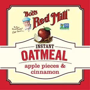 Bob's Red Mill Instant Oatmeal Packets Apple Pieces & Cinnamon 8 Packets 1.23 oz (35 g) Each - product information 2