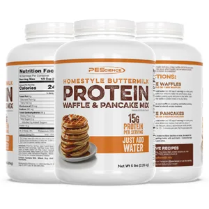 PEScience Select Low Carb Protein Powder, Snickerdoodle, 27 Serving, Keto Friendly and Gluten Free - 3 containers of Select Protein Pancake and Waffle Mix in the homestyle buttermilk flavor