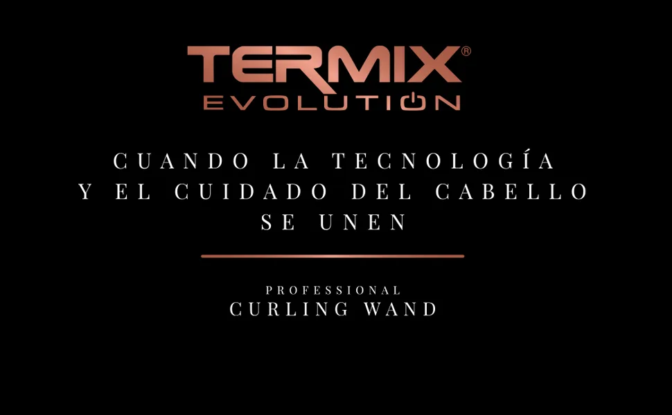 Termix Evolution of professional curlers.Locken stick with temperature controller and touch sensor.Protech security system.Immediate warming.Thermal shoe included.Black - Buchstabe