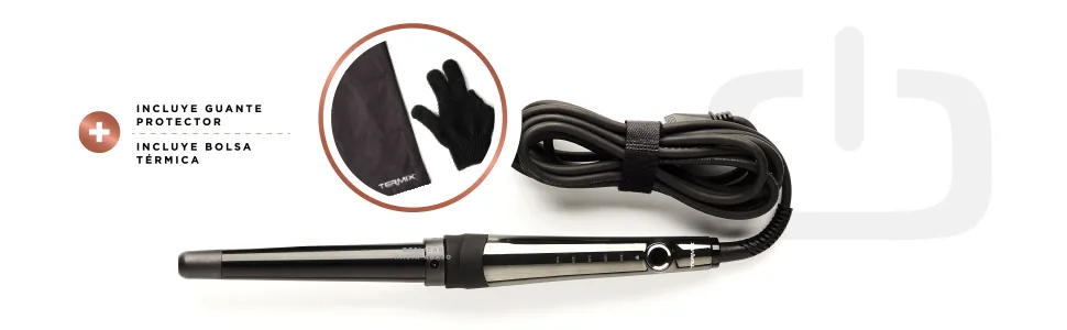 Termix Evolution of professional curlers.Locken stick with temperature controller and touch sensor.Protech security system.Immediate warming.Thermal shoe included.Black - Regler