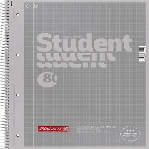 Brunnen 1067928192 Notizblock/Collegeblock Student Colour Code (A4 kariert Lineatur 28 90 g/m 80 Blatt) silber - product information 2