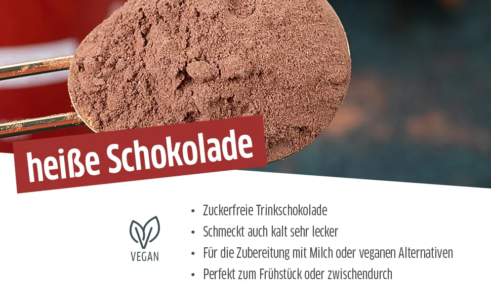 Xucker hot chocolate without sugar - delicious drinking chocolate with birch sugar I sugar -free chocolate for drinking i hot or cold edible i 800g single - heiße Schokolade