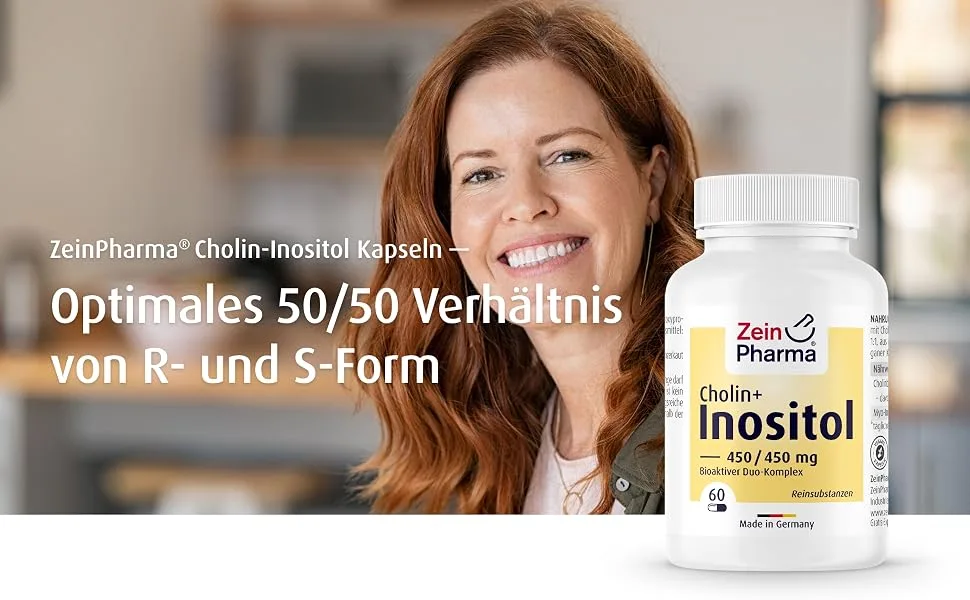 ZeinPharma Cholin-Inositol capsules 450/450 mg (60 pieces)-high-dose qualitative dietary supplement vegan GMO-free ideal ratio laboratory testing single - product information 2