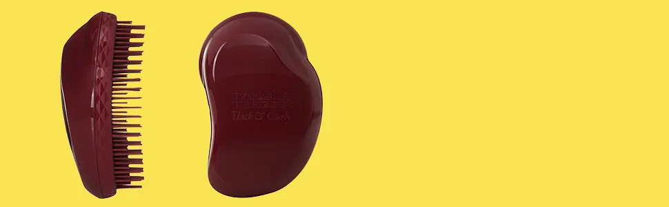 Tangle Teezer Thick & Curly Salsa Red - Professional hair brush for thick curly hair gently unrelting without ziepen ideal for strong curls - Tangle Teezer Thick & Curly Salsa Red