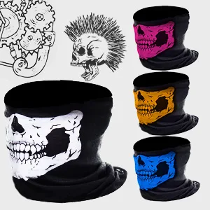 eBoot tube face mask for motorcycle skull print 3 pieces - product information 4
