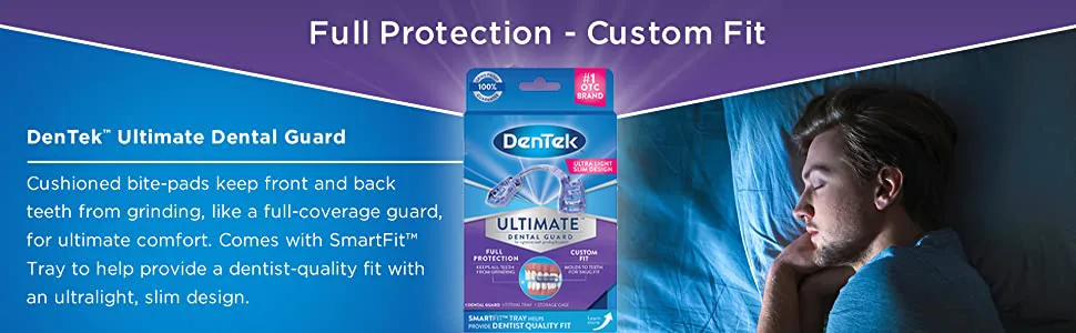 DenTek Ultimate Dental Guard Ultra Light/Slim Design 1 Guard+ 1 Storage Case + 1 SmartFit Tray - Dentek Ultimate Guard