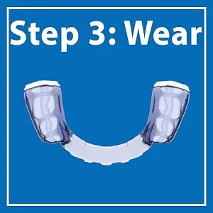 DenTek Ultimate Dental Guard Ultra Light/Slim Design 1 Guard+ 1 Storage Case + 1 SmartFit Tray - Step 3 Wear