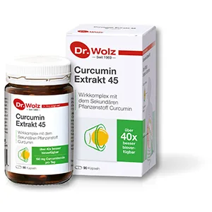 Curcumin Extract 45 Dr. Wolz | over 40 times higher bioavailability | Vegan | 90 capsules | Turmeric - B00NERV6VI