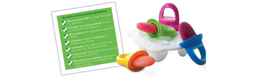 Nuby Garden Fresh Fruitsicles 6+ Months 4 Pack - product information 5