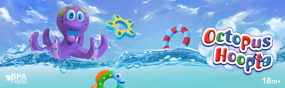 Nuby Bath Toy Octopus Hoopta 18+ Months 1 Count - octopus hoopla