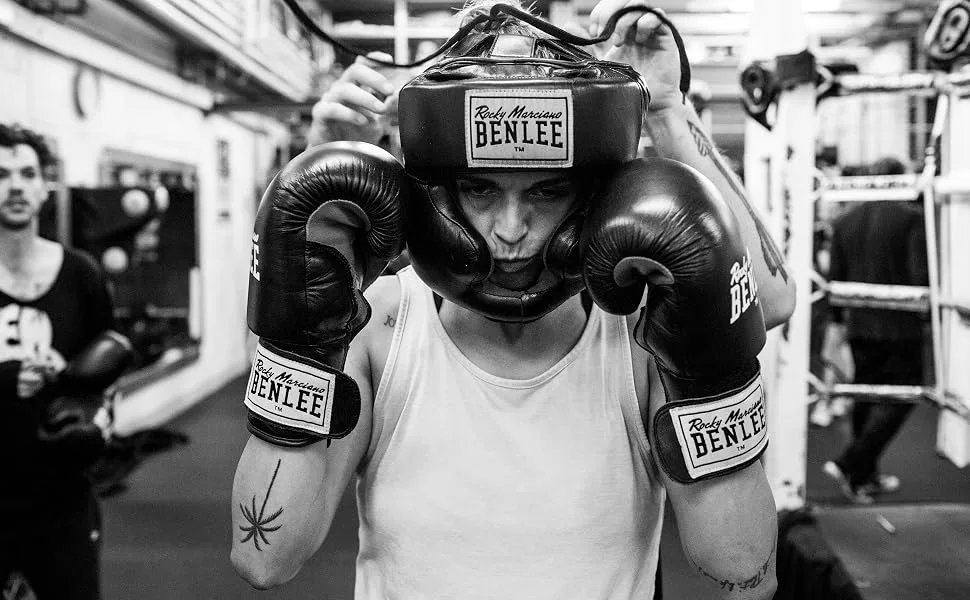 BENLEE synthetic leather head guard Mike L-XL Black - Benlee, Boxing, Accessoires, Kickboxen. Kickboxing, Training, Zubehör, Boxerhelm,