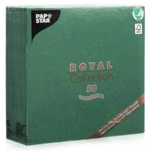 50 napkins "ROYAL Collection" 1/4 fold 40 cm x 40 cm dark green 7.8 x 20 x 20 cm Dark Green - product information 2
