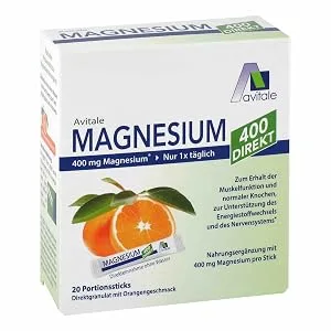 Avitale Magnesium 400 direct Orange - direct granules for ingestion without water 210 g - 20er