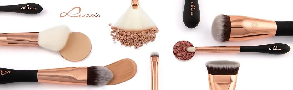 Luvia Foundation Brush - Vegan Signature VS104 Make-Up Brush Black/Rose Gold Foundation Brush LC-VS104 - pinselset makeup