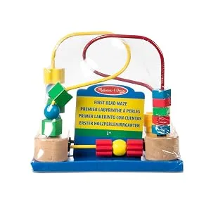 Melissa Doug First Bead Maze Developmental Toy Motor Skills 3+ Multicolor 19.685 cm H x 9.525 cm W x 17.78 cm L - Junge, Mädchen, Phantasie, Kinder, spielen, tun, Geschicklichkeit, Erbauer, Geschlecht, Neutralität