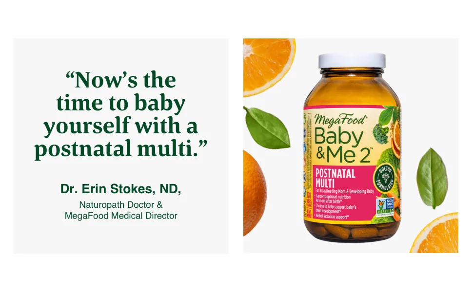 MegaFood Baby & Me 2 Postnatal Multi 120 Tablets - product information 2