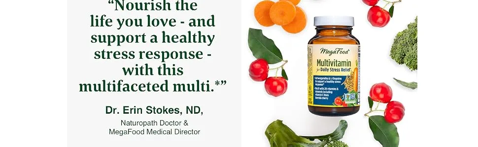 MegaFood Multivitamin For Daily Stress Relief 60 Tablets - product information 2