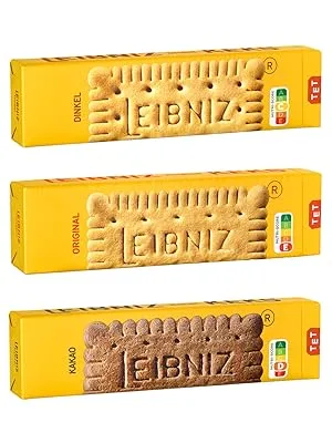 LEIBNIZ wholemeal biscuits 200 g crispy biscuits made from 100% wholemeal flour (1 x 200 g) - LEIBNIZ Keks