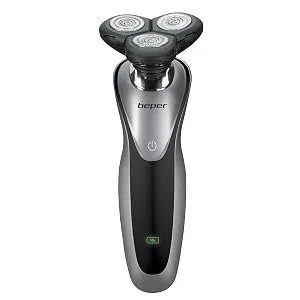 Beper 3 Blades Rechargeable Shaver Head Stainless Steel Black Small - Rasoio