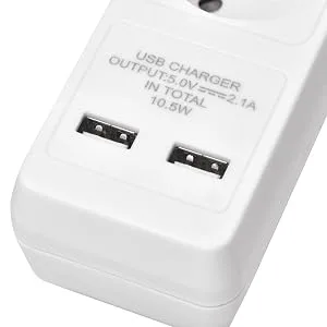 Emos socket strip with USB 5 times multiple socket and 2x 2.1 a connection switch and increased contact protection IP20 for inside 2.1a charging current single - Steckdosenleiste, Mehrfachsteckdose, Verlängerungskabel, Kinderschutz, 3er, 5er, 5m, 3m, Schalter