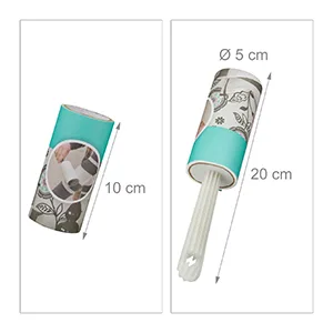 Relaxdays lint roller with 2 replacement rolls lint roller for clothing against lint & hair lint remover 105 sheets white - product information 7