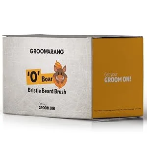 Groomarang's luxurious 'O' Boar beard brush made from wild boar bristles the perfect grooming gift for men - product information 5
