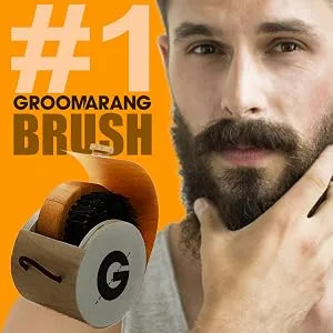 Groomarang's luxurious 'O' Boar beard brush made from wild boar bristles the perfect grooming gift for men - product information 6