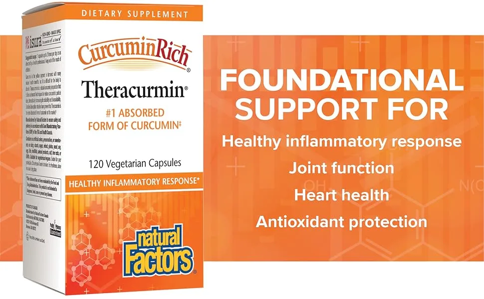 Natural Factors CurcuminRich Theracurmin 120 Vegetarian Capsules - Theracurmin