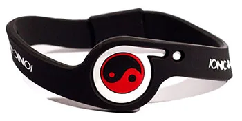 Ionic Balance Bracelet with Obsidian Black Hologram Black Large - 20.5cm / 8.1in - Ionic Balance MK2 Series