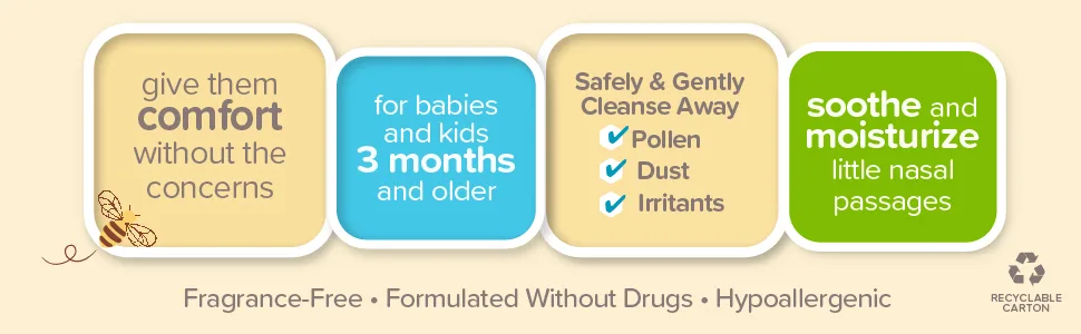 Burt's Bees Kids Gentle Saline Spray & Drops with Aloe 1.5 fl oz (44 ml) - COMFORT WITHOUT THE CONCERNS